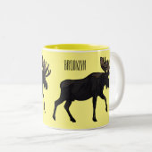 Tasse 2 Couleurs Illustration de dessin sur l'orignal (Devant droit)