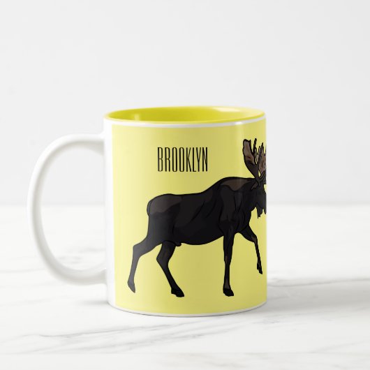 Tasse 2 Couleurs Illustration de dessin sur l'orignal (Gauche)