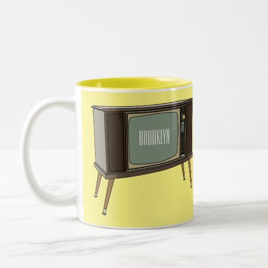 Tasse 2 Couleurs Illustration de dessin télévisé (Gauche)