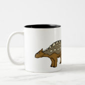 Tasse 2 Couleurs Illustration de dinosaure blindé Ankylosaurus (Gauche)