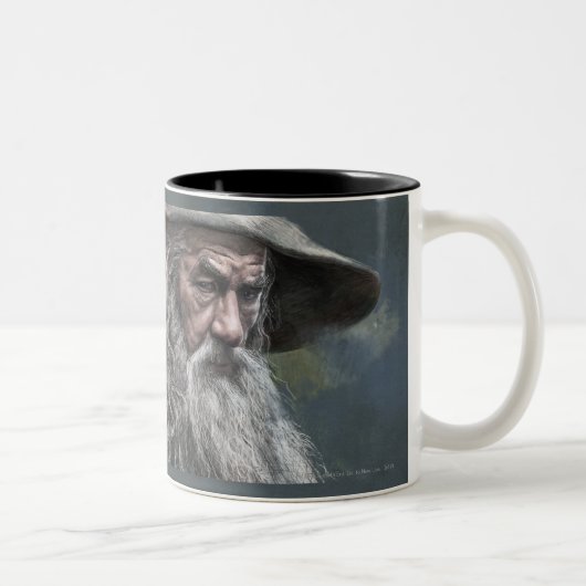 Tasse 2 Couleurs Illustration de Gandalf (Droit)