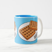 Tasse 2 Couleurs Illustration de gaufre (Devant droit)