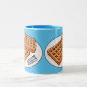Tasse 2 Couleurs Illustration de gaufre (Centre)