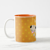 Tasse 2 Couleurs Illustration de gecko mignon marron (Gauche)