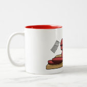 Tasse 2 Couleurs Illustration de jambon (Gauche)
