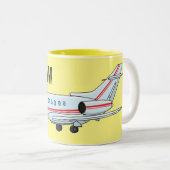 Tasse 2 Couleurs Illustration de jet privé (Devant droit)