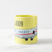 Tasse 2 Couleurs Illustration de jet privé (Centre)
