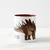 Tasse 2 Couleurs Illustration de Kentrosaurus (Centre)