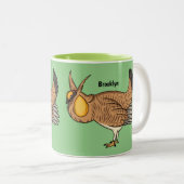 Tasse 2 Couleurs Illustration de la bande dessinée de poulet de pra (Devant droit)