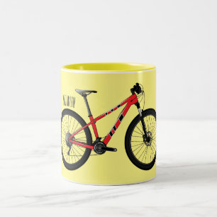 Tasse 2 Couleurs Illustration de la bande dessinée de vélo