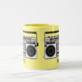 Tasse 2 Couleurs Illustration de la bande dessinée radio (Centre)