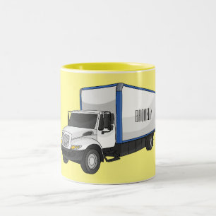 Tasse 2 Couleurs Illustration de la caricature du camion-boîte