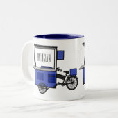 Tasse 2 Couleurs Illustration de la charrette alimentaire (Devant gauche)