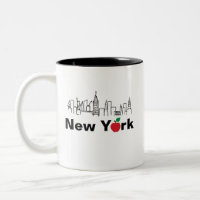 Illustration de la ligne aérienne de New York