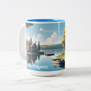 Tasse 2 Couleurs Illustration de la nature finlandaise