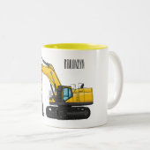 Tasse 2 Couleurs Illustration de la pelle Crawler (Devant droit)