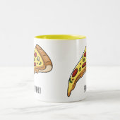 Tasse 2 Couleurs Illustration de la pizza (Centre)