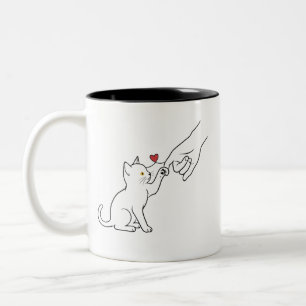 Tasse 2 Couleurs Illustration de l'amour et de la connexion d'amour