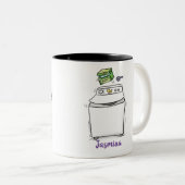 Tasse 2 Couleurs Illustration de lave-linge mignonne (Devant droit)