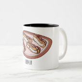 Tasse 2 Couleurs Illustration de l'éclair de chocolat (Devant droit)