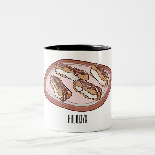 Tasse 2 Couleurs Illustration de l'éclair de chocolat (Centre)