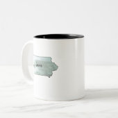 Tasse 2 Couleurs Illustration de l'État de l'Iowa (Devant gauche)