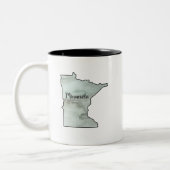 Tasse 2 Couleurs Illustration de l'état du Minnesota (Gauche)