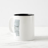 Tasse 2 Couleurs Illustration de l'État du Mississippi (Devant gauche)