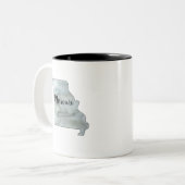Tasse 2 Couleurs Illustration de l'État du Missouri (Devant gauche)