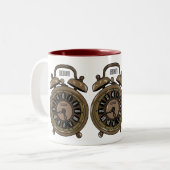 Tasse 2 Couleurs Illustration de l'horloge d'alarme (Devant gauche)
