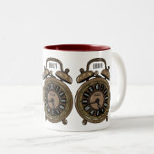Tasse 2 Couleurs Illustration de l'horloge d'alarme (Devant droit)