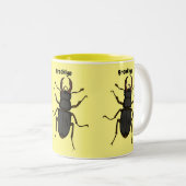 Tasse 2 Couleurs Illustration de l'insecte du dendroctone du pin (Devant droit)