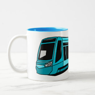 Tasse 2 Couleurs Illustration de locomotive électrique