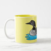 Tasse 2 Couleurs Illustration de Loon bird (Gauche)