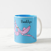 Tasse 2 Couleurs Illustration de l'orchidée mante (Devant droit)
