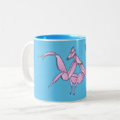 Tasse 2 Couleurs Illustration de l'orchidée mante (Devant gauche)