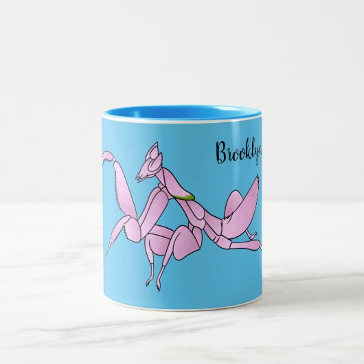 Tasse 2 Couleurs Illustration de l'orchidée mante (Centre)