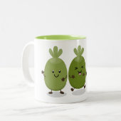 Tasse 2 Couleurs Illustration de mignonne guava feijoa (Devant gauche)