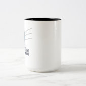 Tasse 2 Couleurs Illustration de Monteur de Lignes Professionnel (Centre)