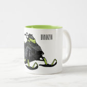 Tasse 2 Couleurs Illustration de motoneige (Devant droit)