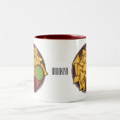 Tasse 2 Couleurs Illustration de Nachos (Centre)
