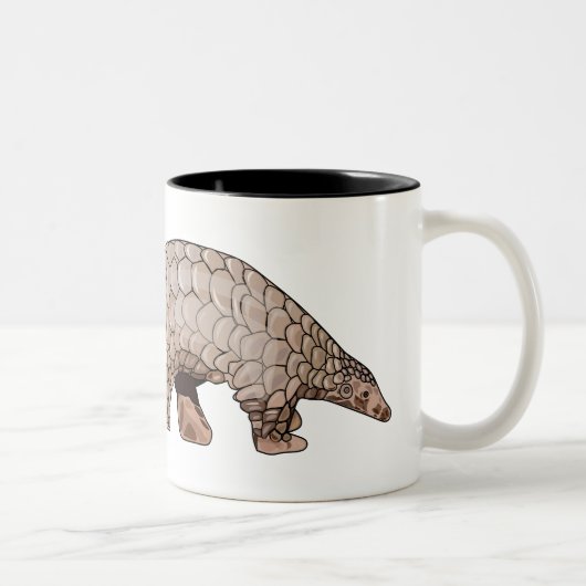 Tasse 2 Couleurs Illustration de Pangolin (Droit)