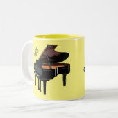 Tasse 2 Couleurs Illustration de piano (Devant gauche)