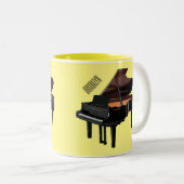 Tasse 2 Couleurs Illustration de piano (Devant droit)