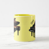 Tasse 2 Couleurs Illustration de piano (Centre)