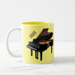 Tasse 2 Couleurs Illustration de piano