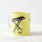 Tasse 2 Couleurs Illustration de piano clavier (Devant gauche)