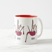 Tasse 2 Couleurs Illustration de pipes (Devant droit)