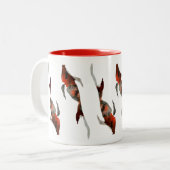 Tasse 2 Couleurs Illustration de poisson koi aquarelle (Devant gauche)