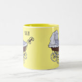 Tasse 2 Couleurs Illustration de poussette (Centre)